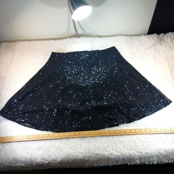 Cynthia Rowley Black Sequin Sleeveless Midi Fit & Flair Cocktail Dress Size 8. - Picture 6 of 8